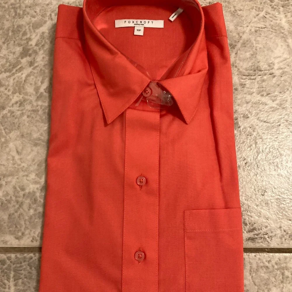 Foxcroft women's 10 P button shirt - Picture 1 of 2